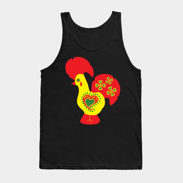 Barcelos Rooster Portuguese Traditional Folk Art Tank Top by oknoki